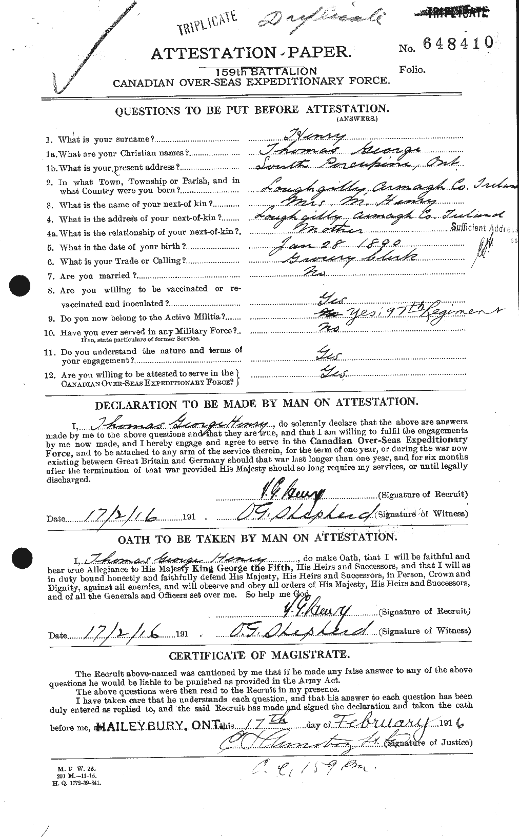 Personnel Records of the First World War - CEF 387737a