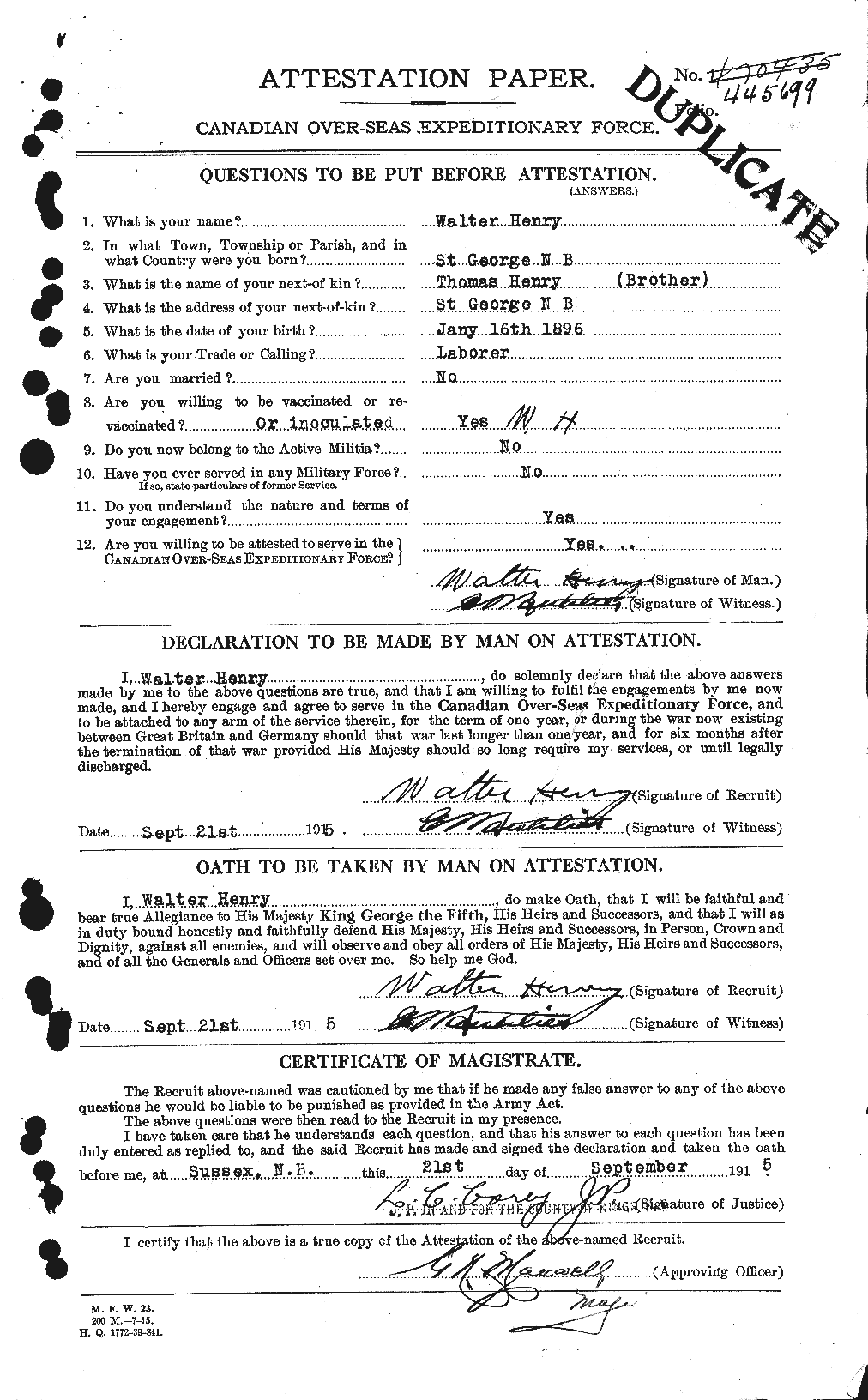 Personnel Records of the First World War - CEF 387754a