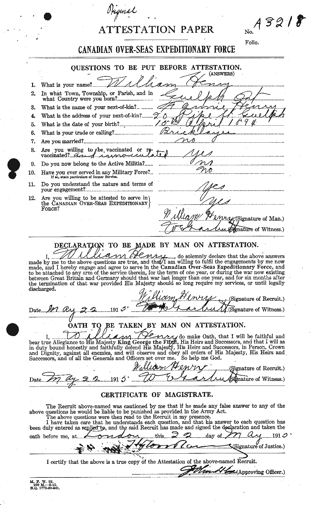 Personnel Records of the First World War - CEF 387768a