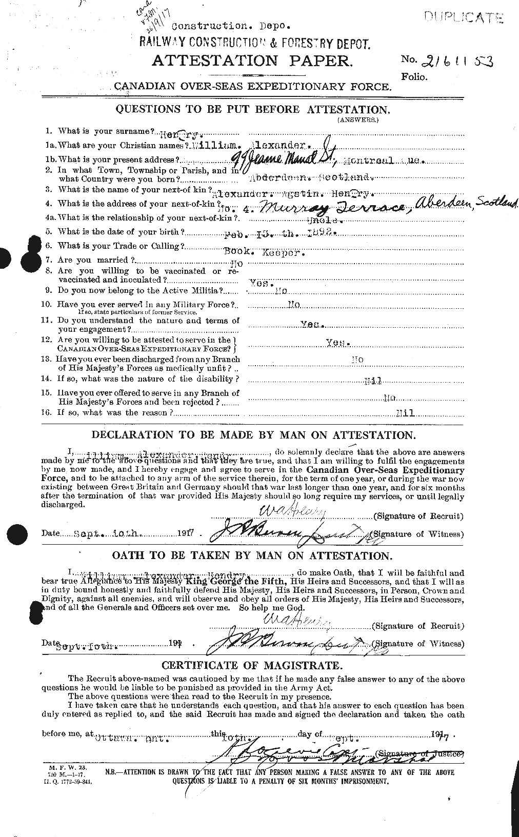 Personnel Records of the First World War - CEF 387770a