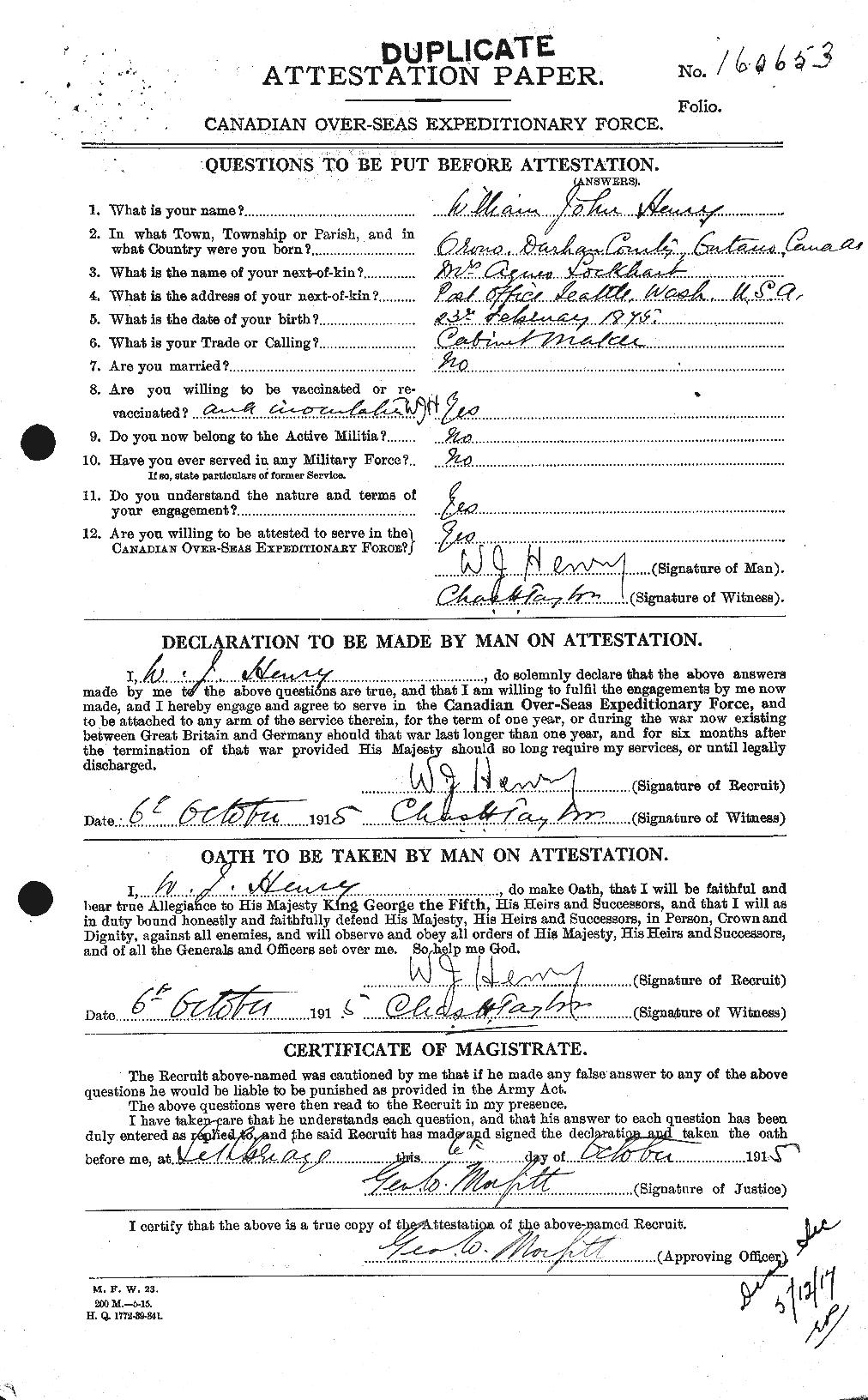 Personnel Records of the First World War - CEF 387785a