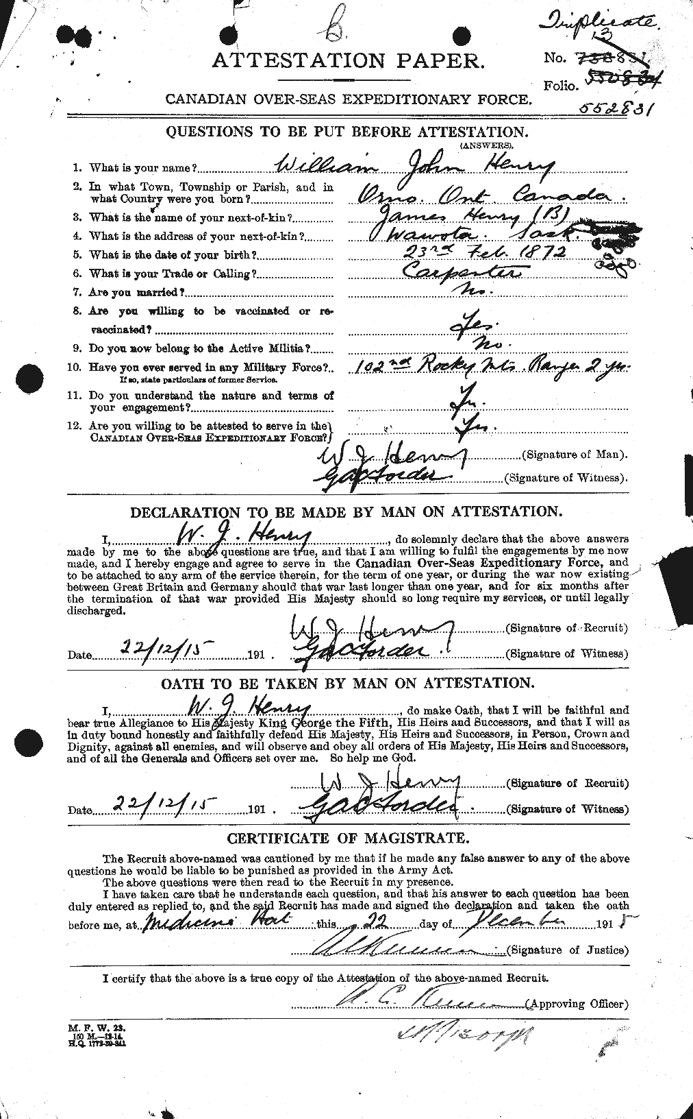 Personnel Records of the First World War - CEF 387787a