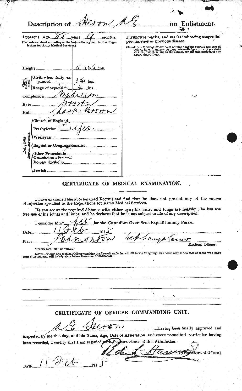 Dossiers du Personnel de la Première Guerre mondiale - CEC 388435b