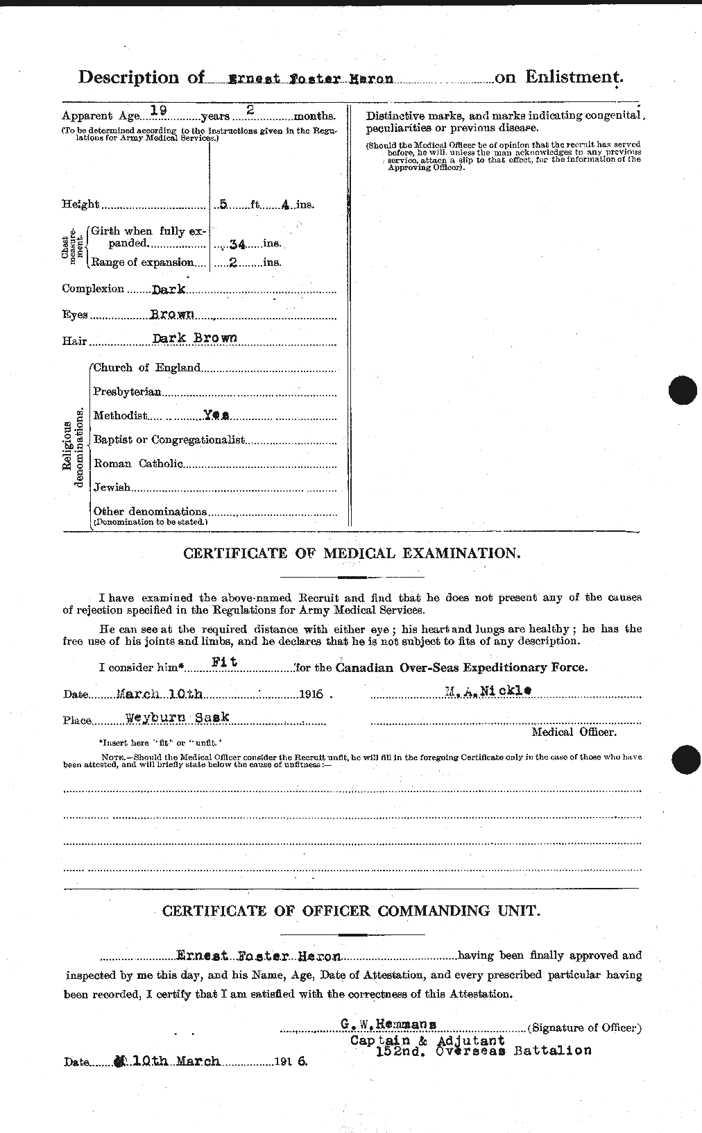 Dossiers du Personnel de la Première Guerre mondiale - CEC 388451b