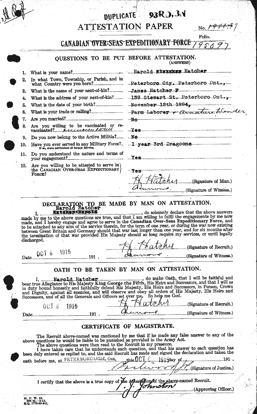Personnel Records of the First World War - CEF 388743a