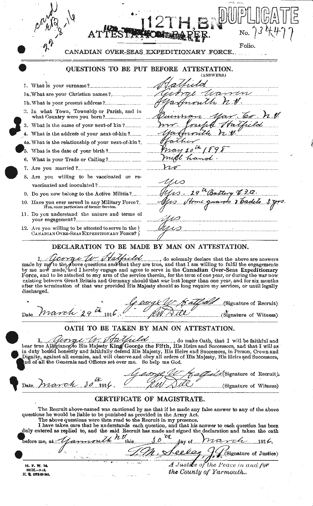 Personnel Records of the First World War - CEF 388799a