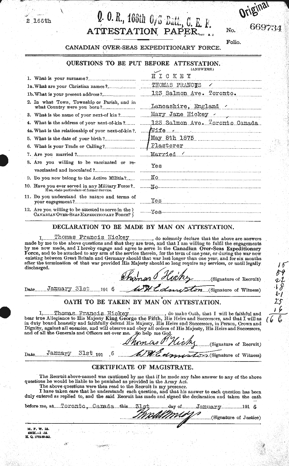 Personnel Records of the First World War - CEF 388925a