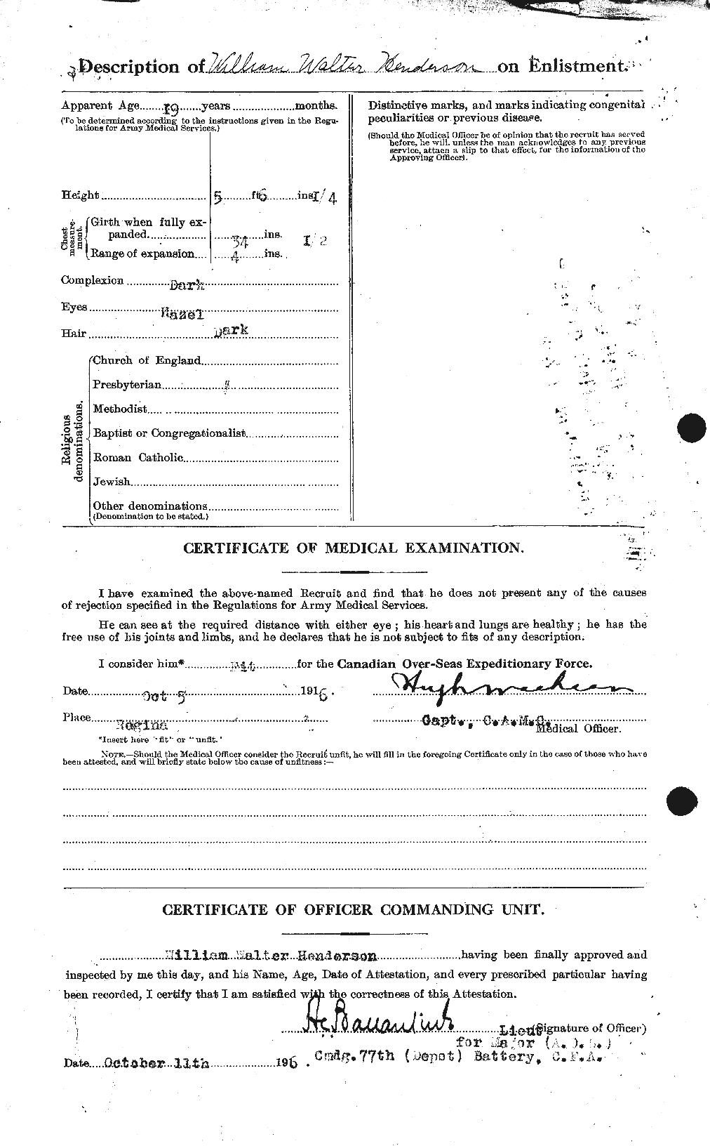 Personnel Records of the First World War - CEF 389080b