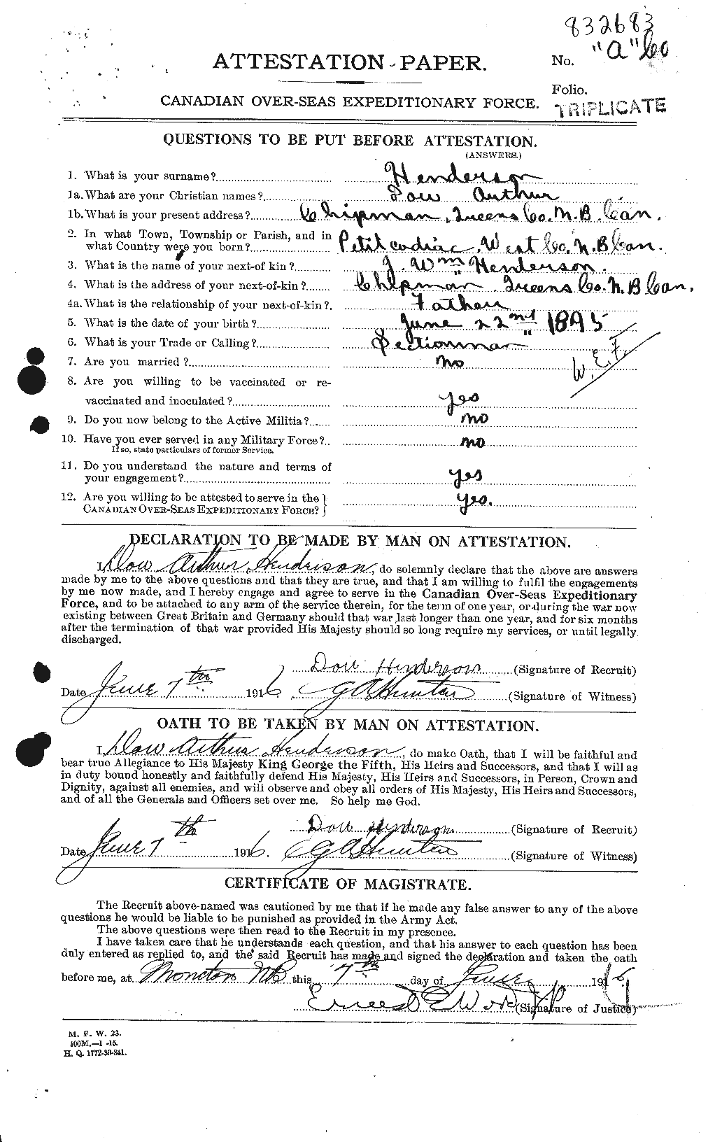 Personnel Records of the First World War - CEF 390145a