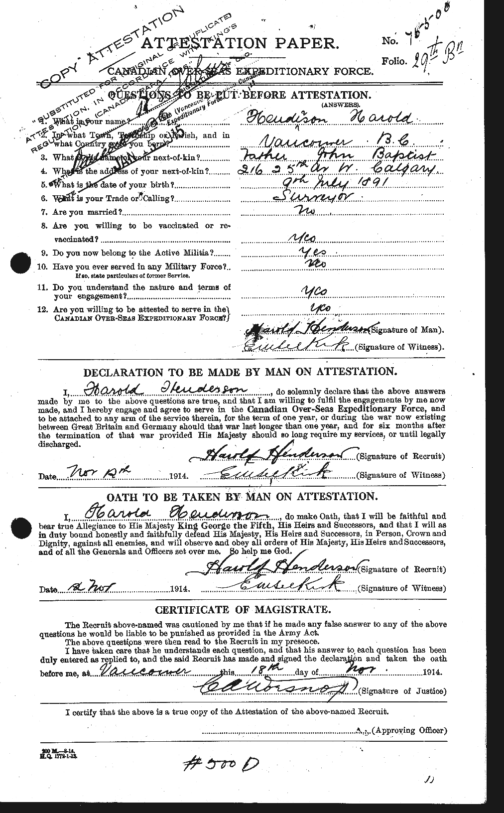 Personnel Records of the First World War - CEF 390280a