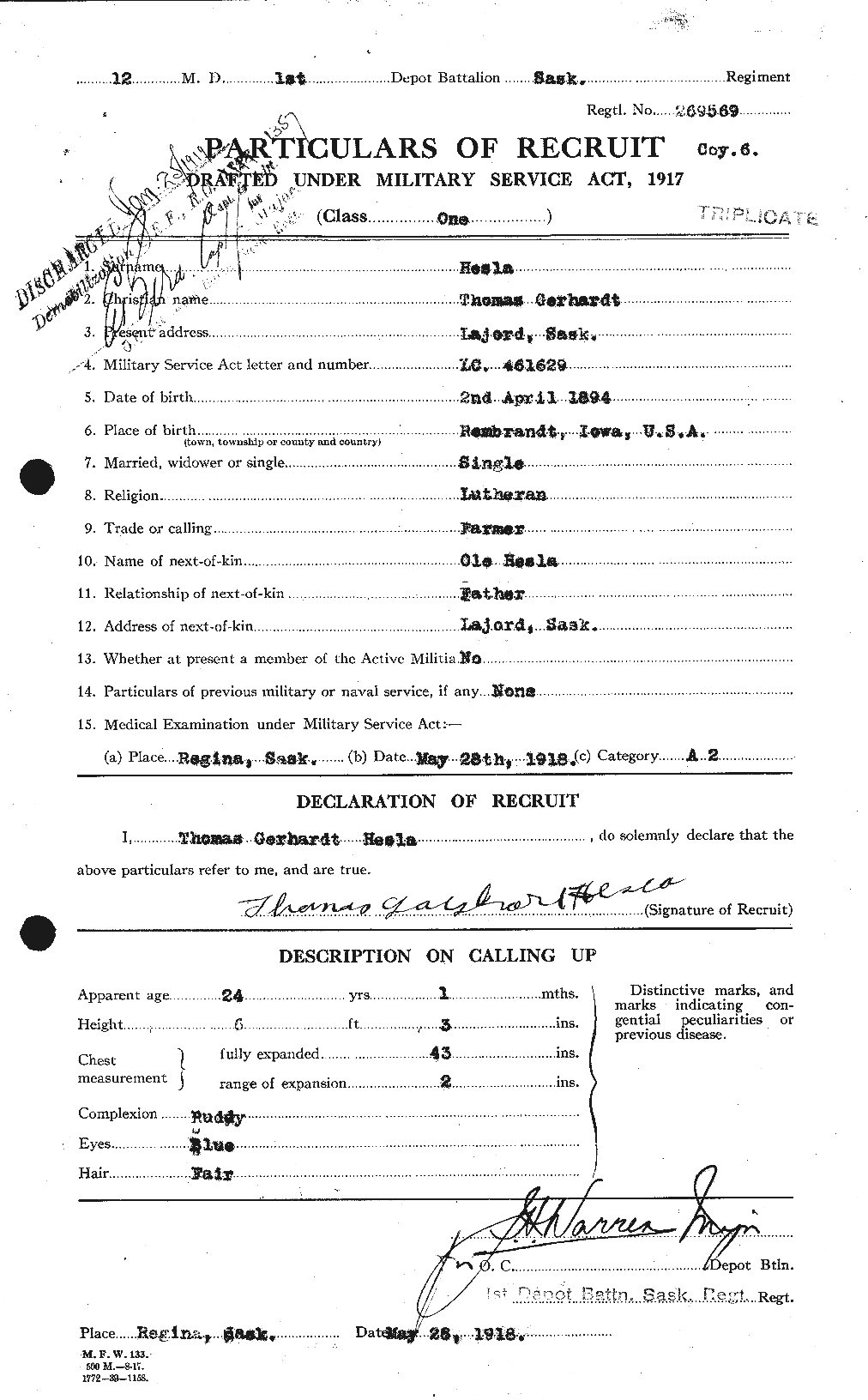 Personnel Records of the First World War - CEF 390542a