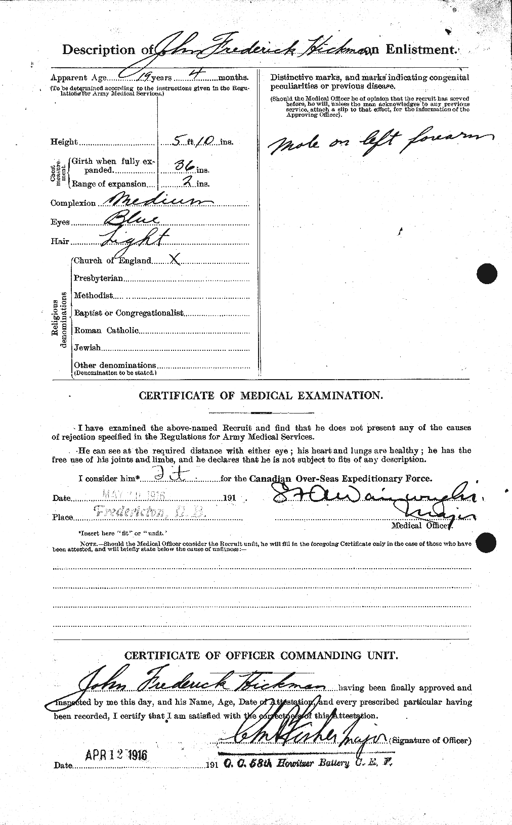 Personnel Records of the First World War - CEF 390989b