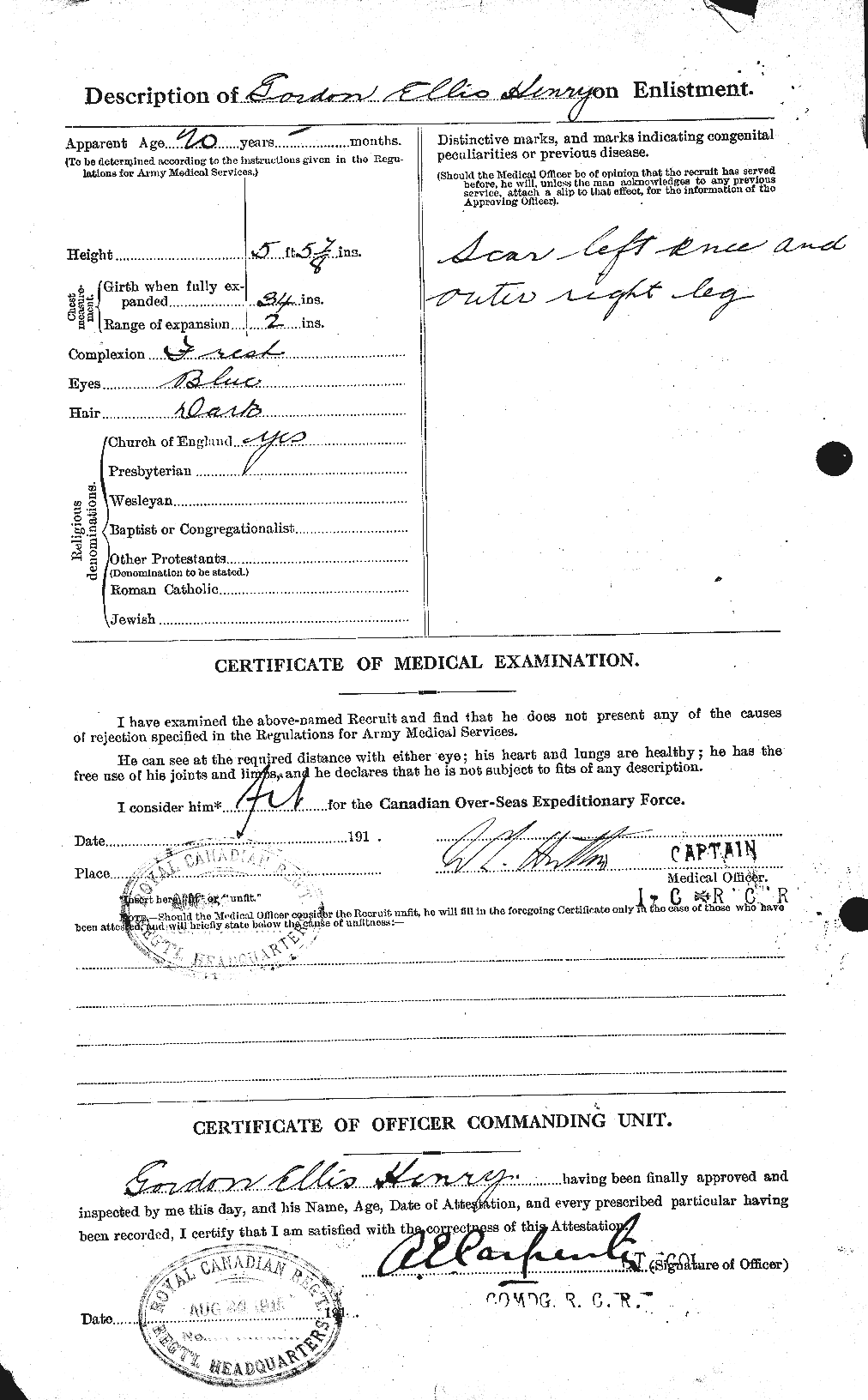 Personnel Records of the First World War - CEF 391423b