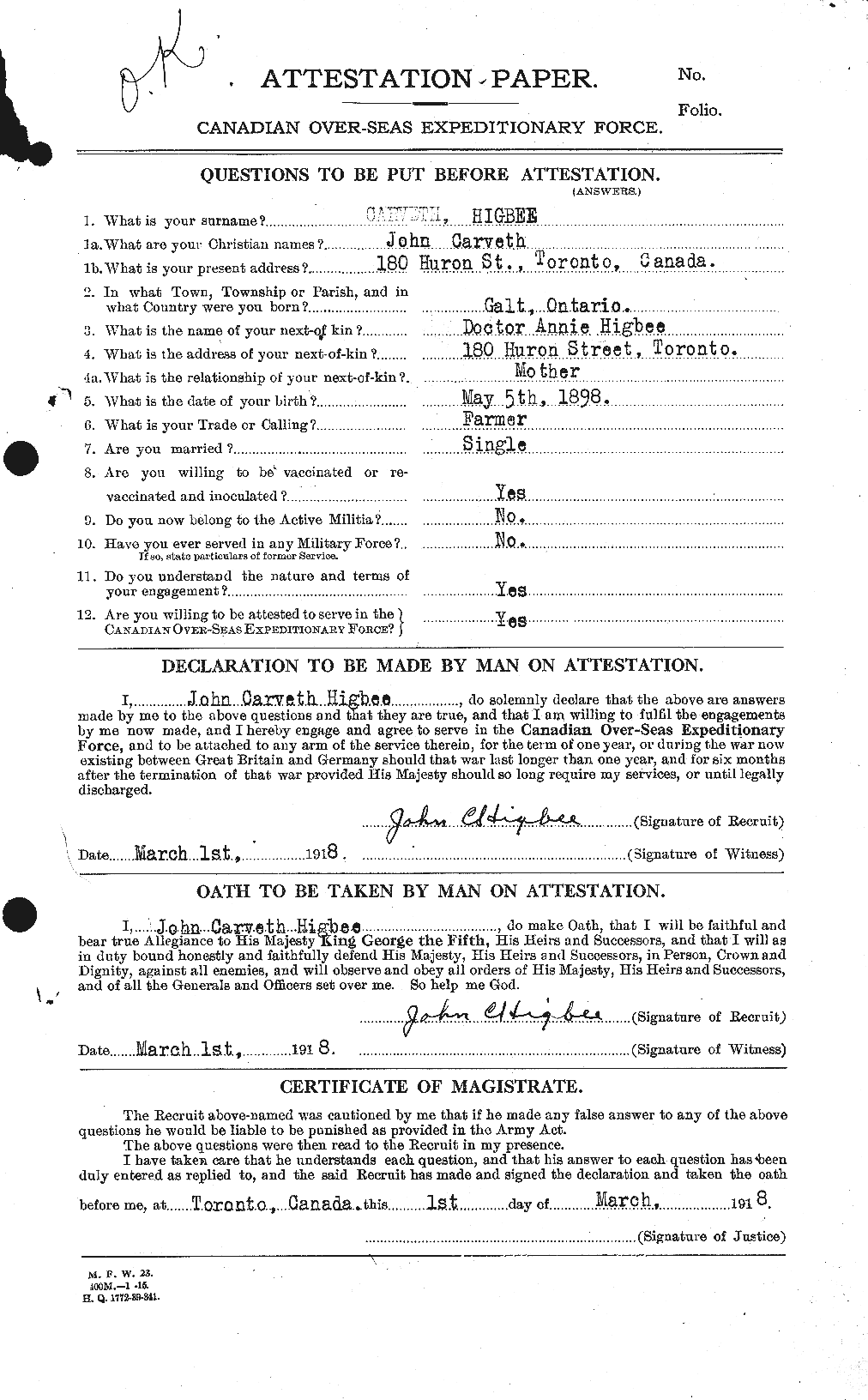 Personnel Records of the First World War - CEF 391763a