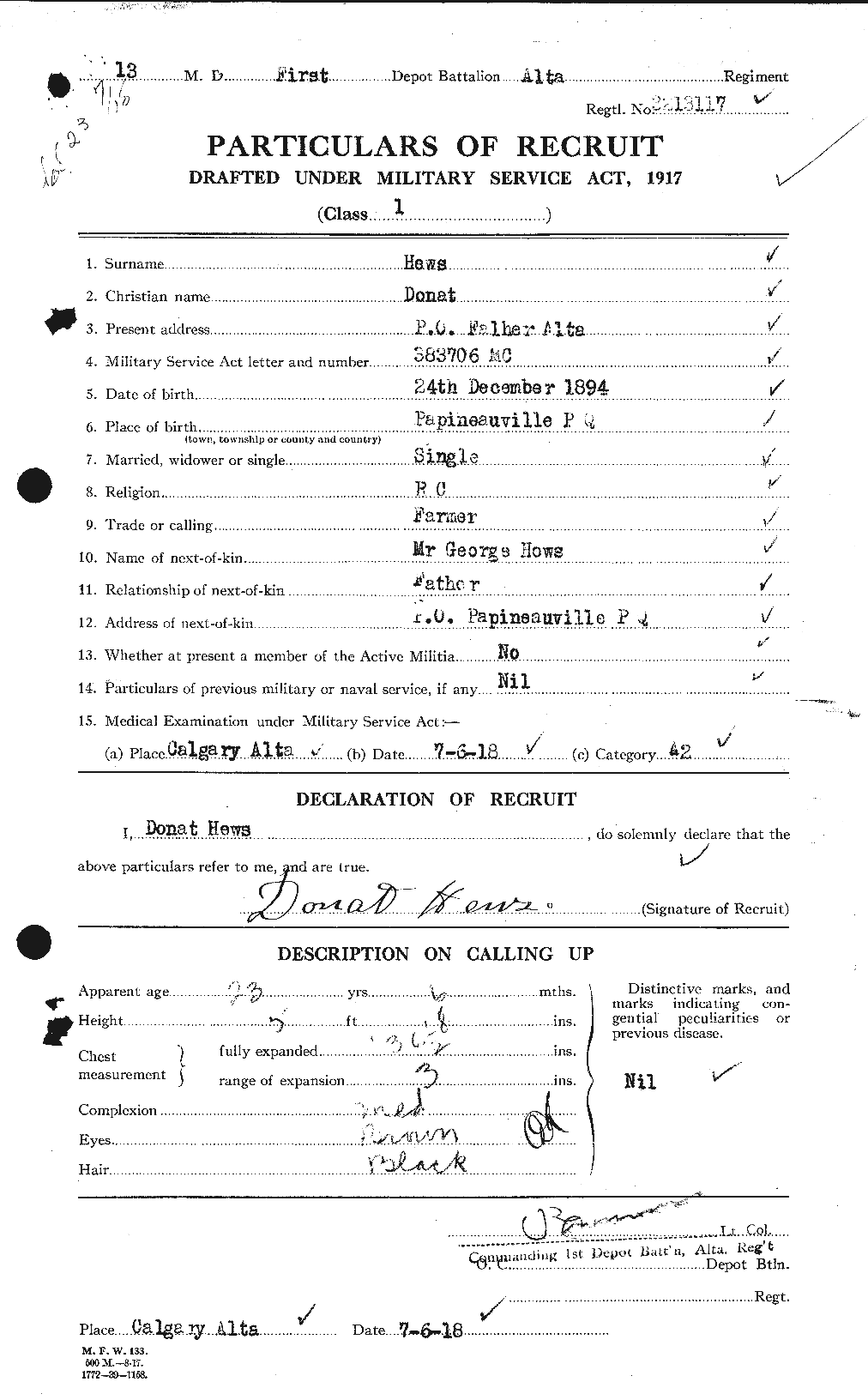 Personnel Records of the First World War - CEF 392308a