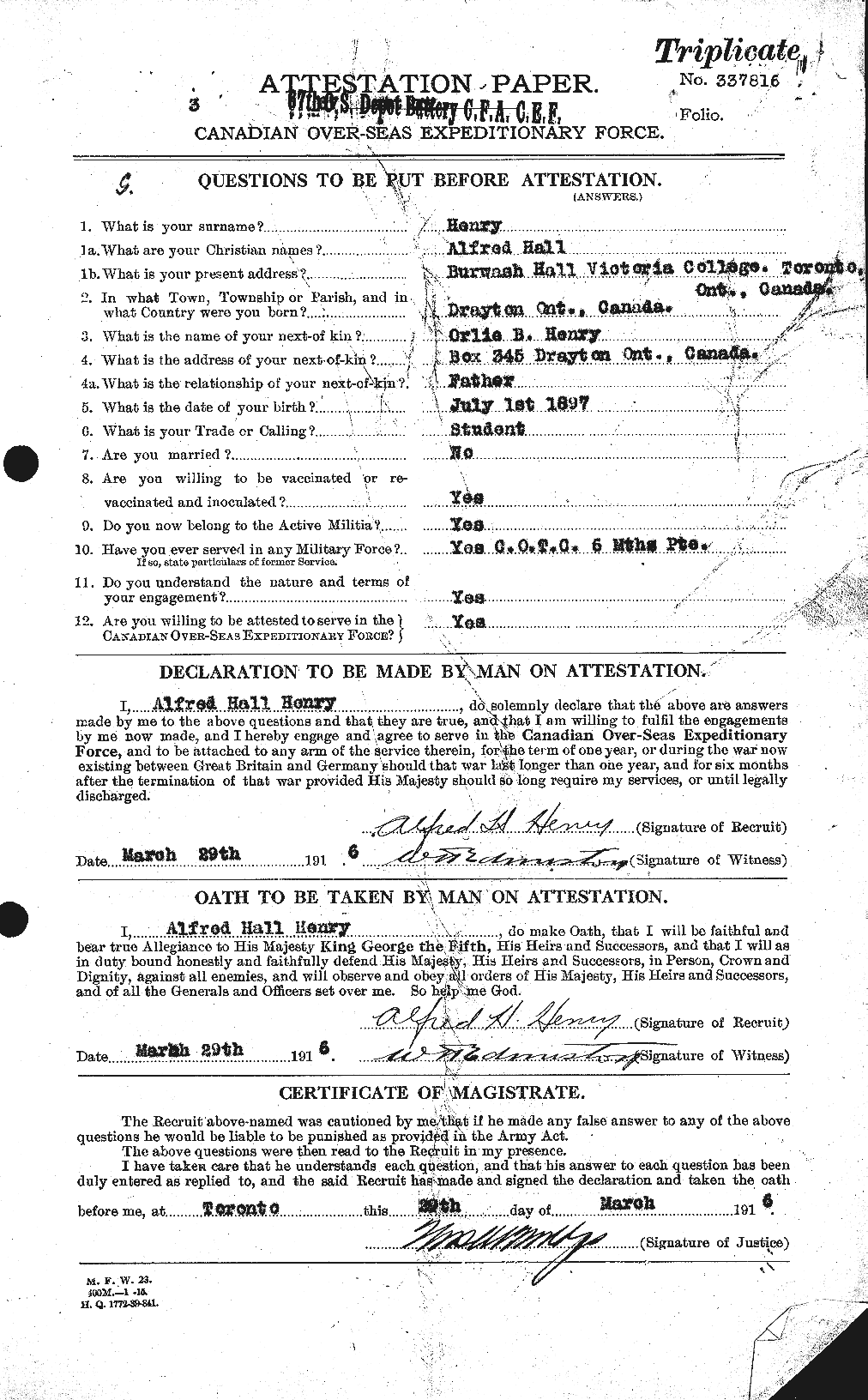 Personnel Records of the First World War - CEF 392770a