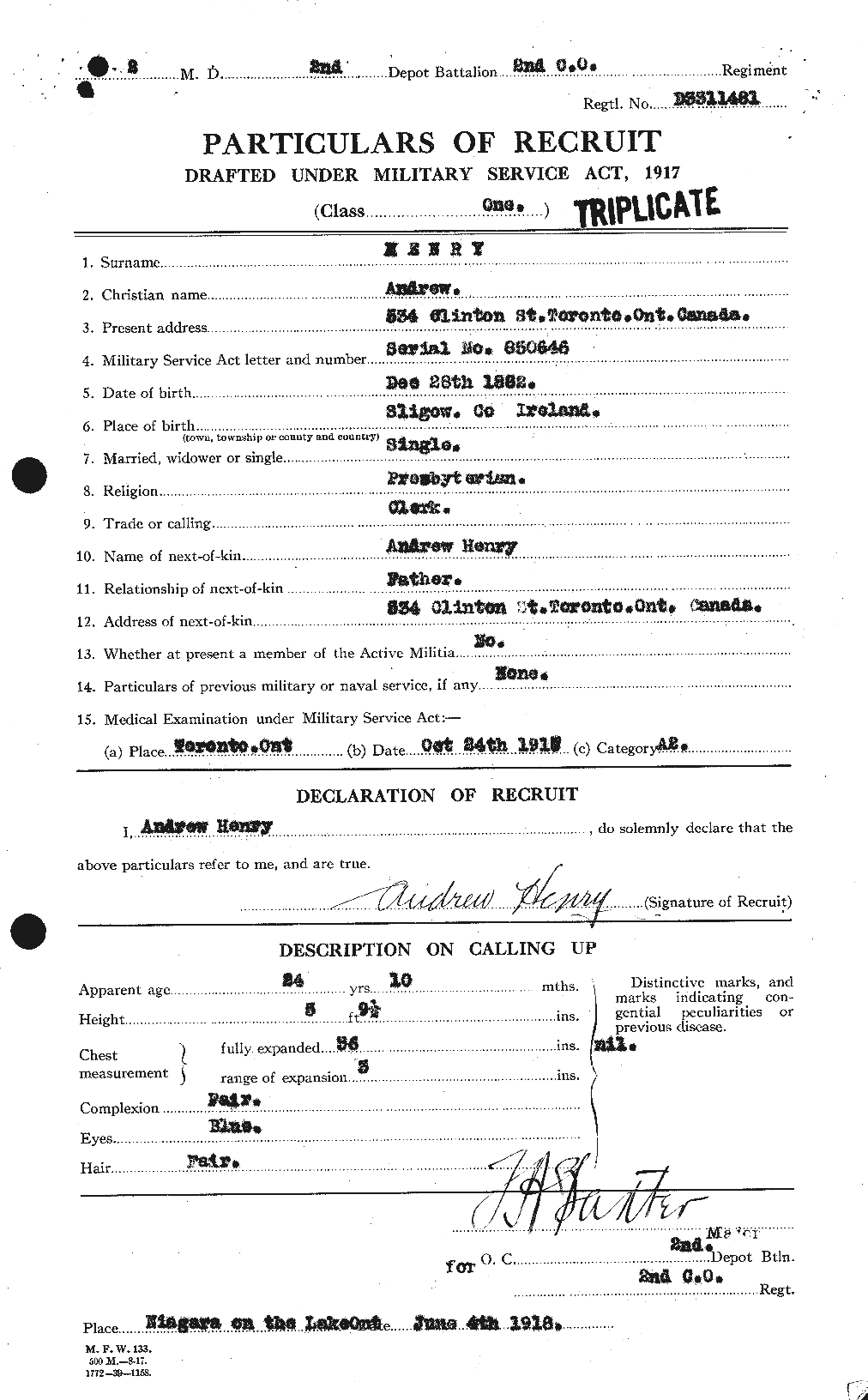 Personnel Records of the First World War - CEF 392774a