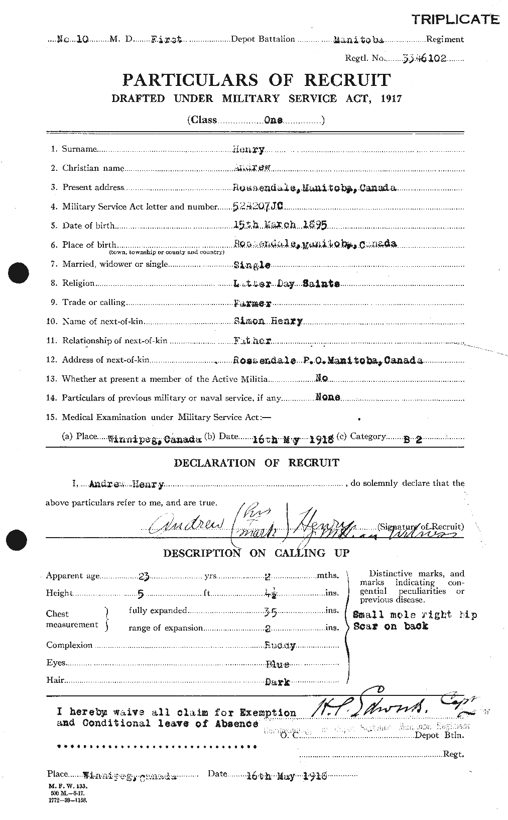 Personnel Records of the First World War - CEF 392775a
