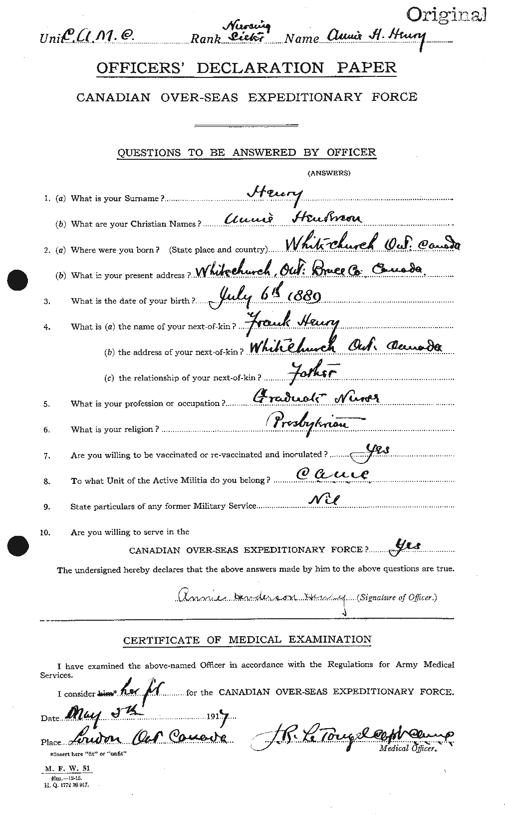 Personnel Records of the First World War - CEF 392778a