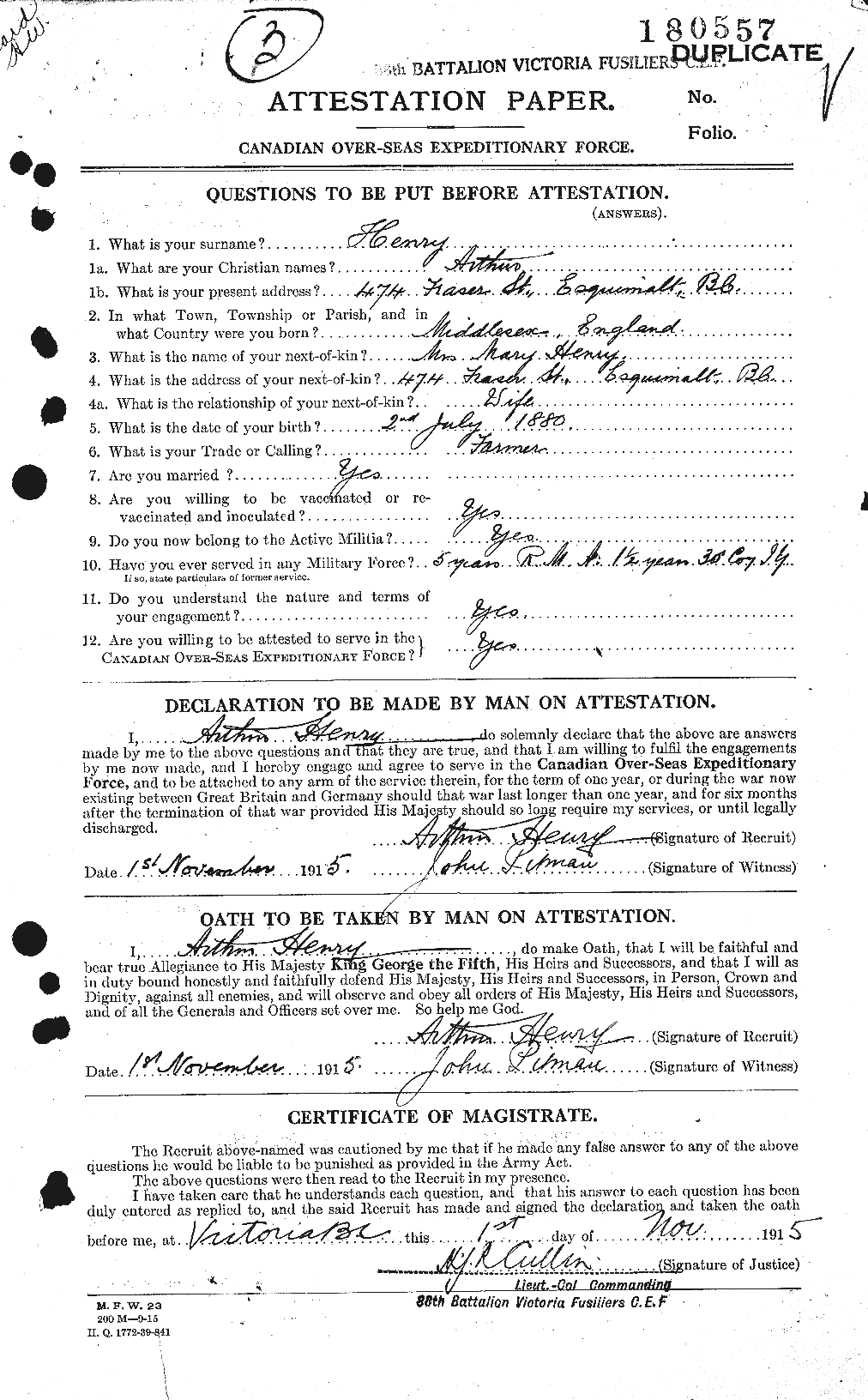 Personnel Records of the First World War - CEF 392782a
