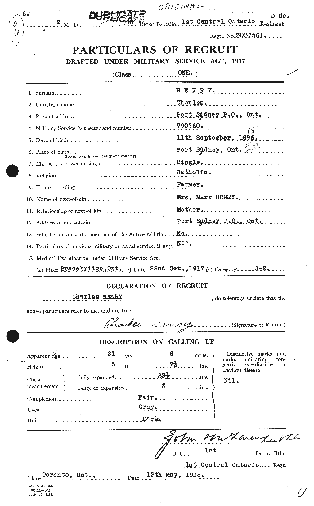Personnel Records of the First World War - CEF 392806a