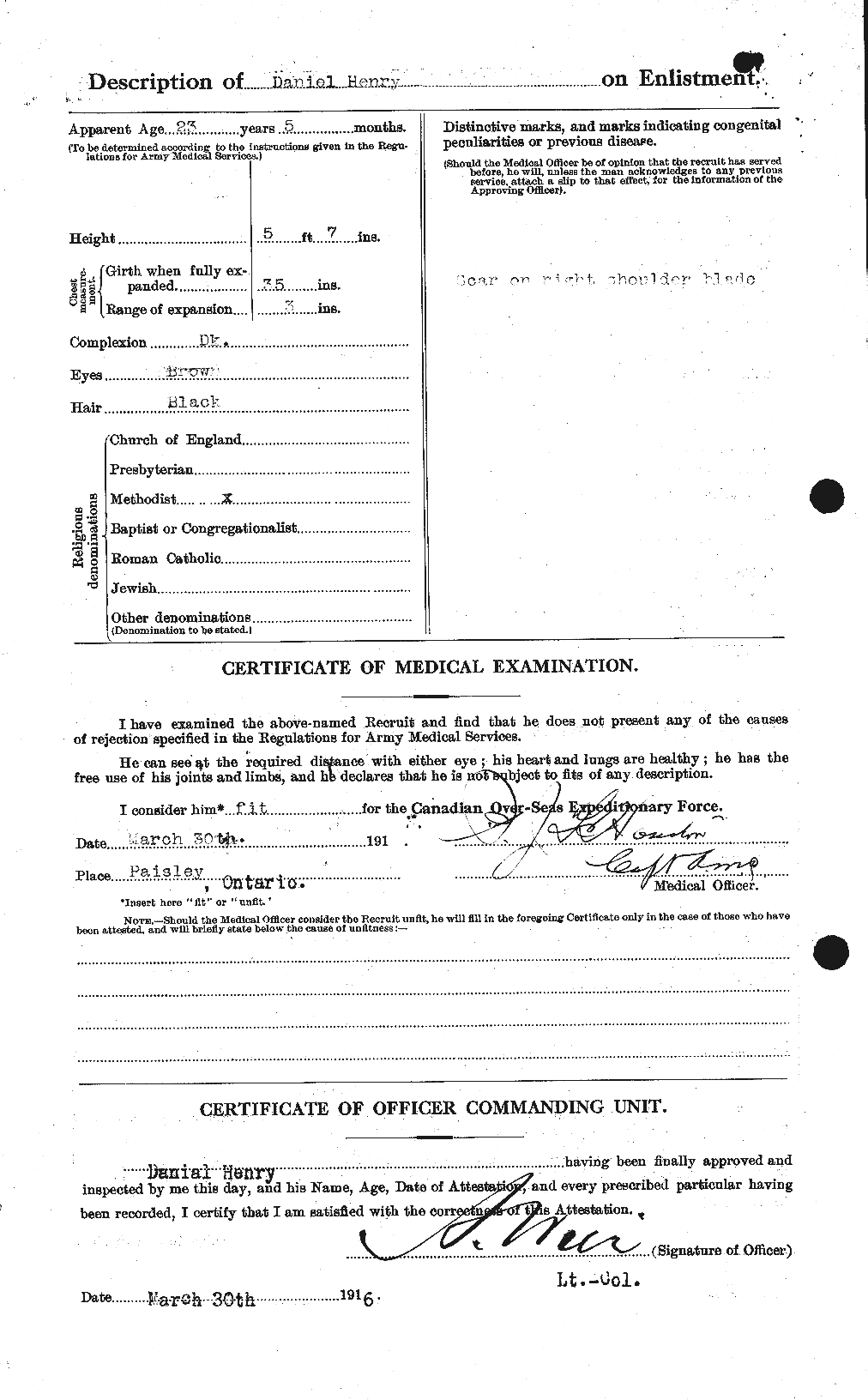 Personnel Records of the First World War - CEF 392819b