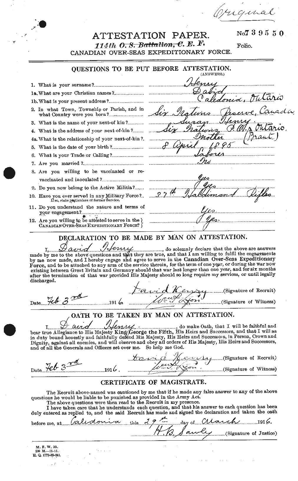 Personnel Records of the First World War - CEF 392822a