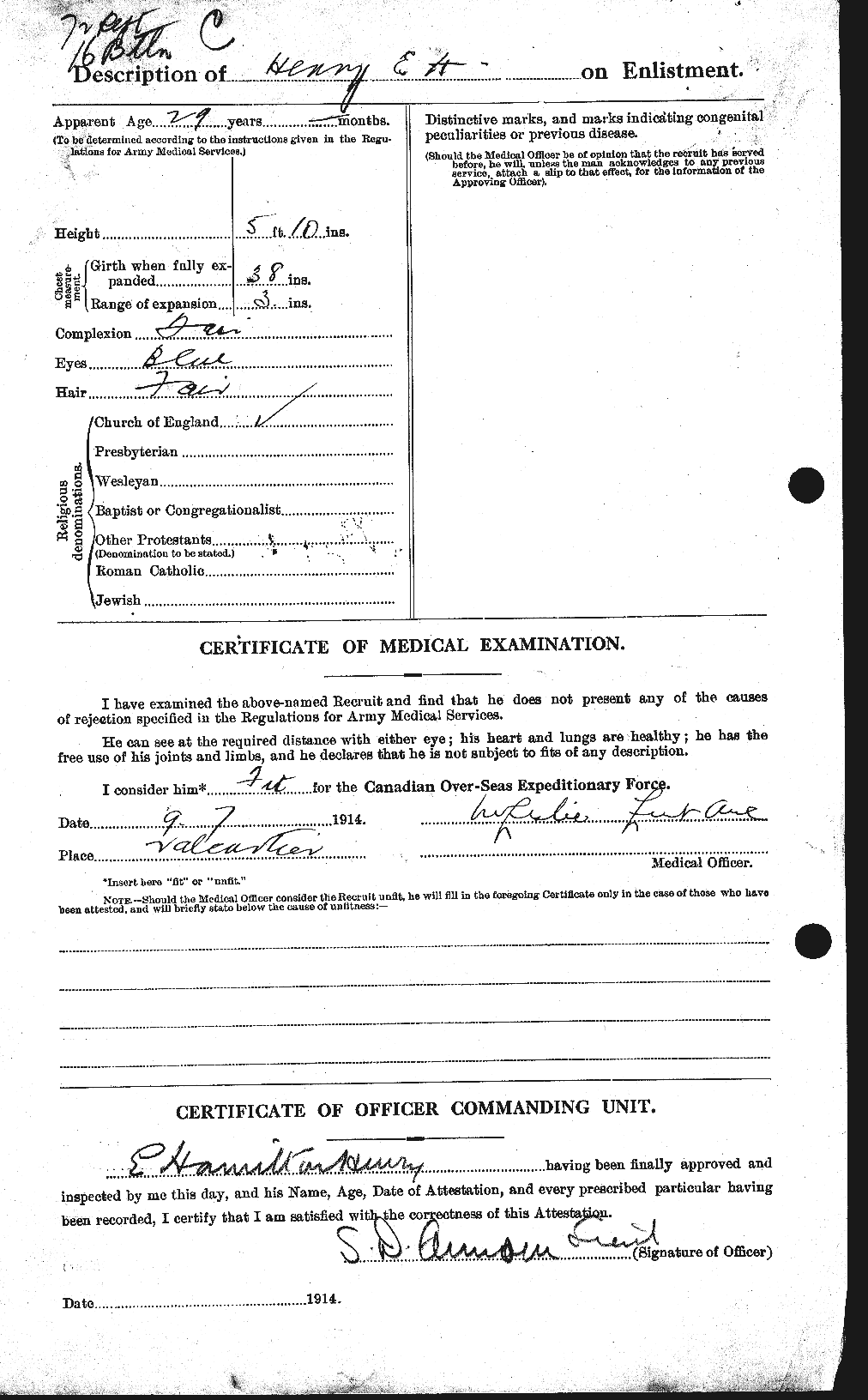 Personnel Records of the First World War - CEF 392837b