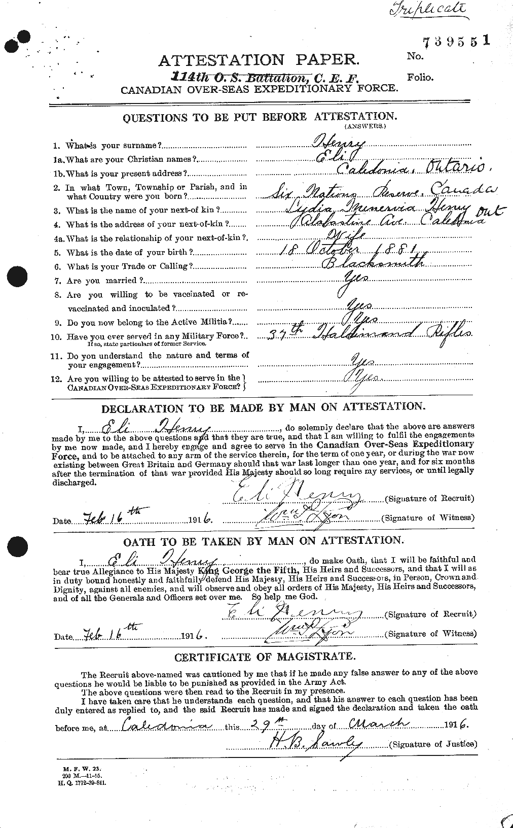 Personnel Records of the First World War - CEF 392842a