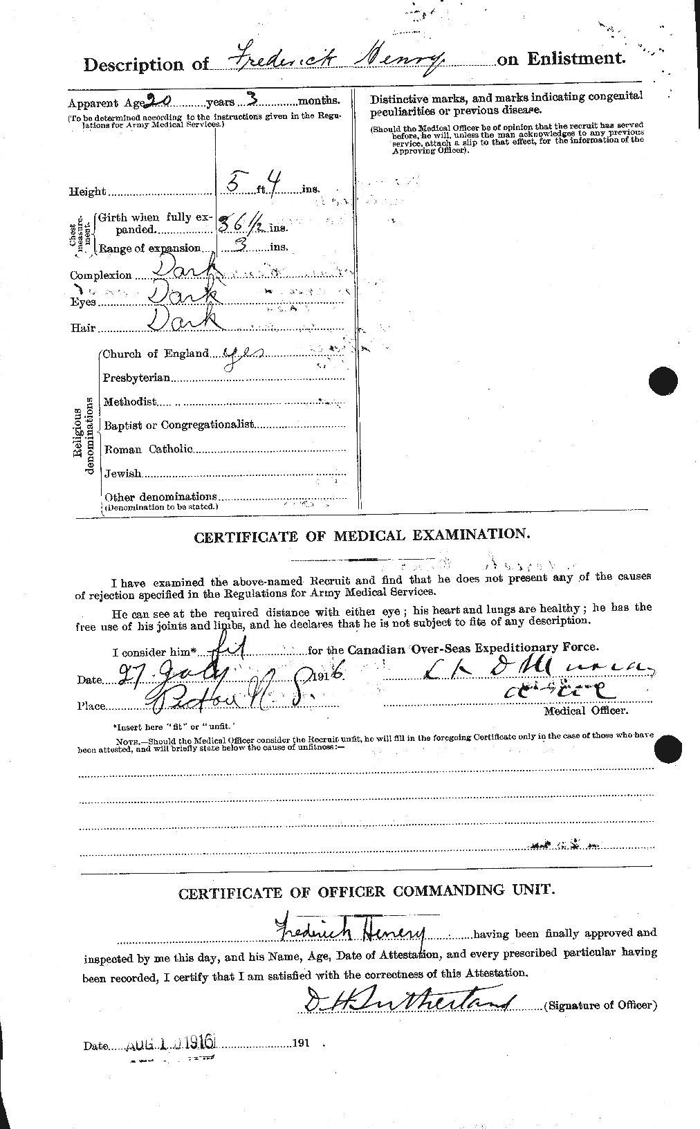 Personnel Records of the First World War - CEF 392858b