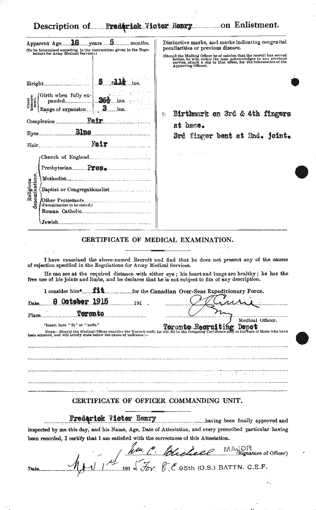 Personnel Records of the First World War - CEF 392861b