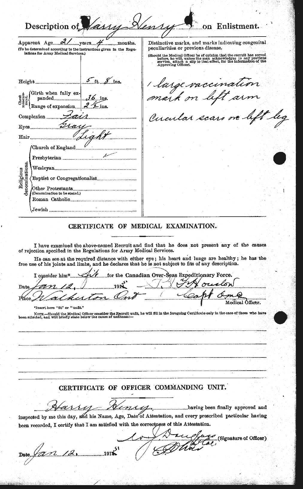 Personnel Records of the First World War - CEF 392891b