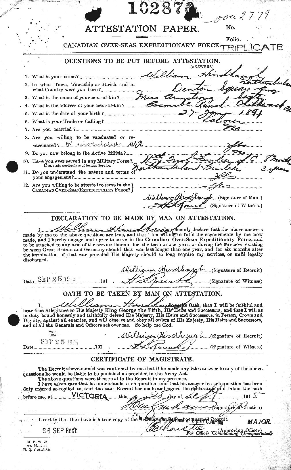 Personnel Records of the First World War - CEF 394314a