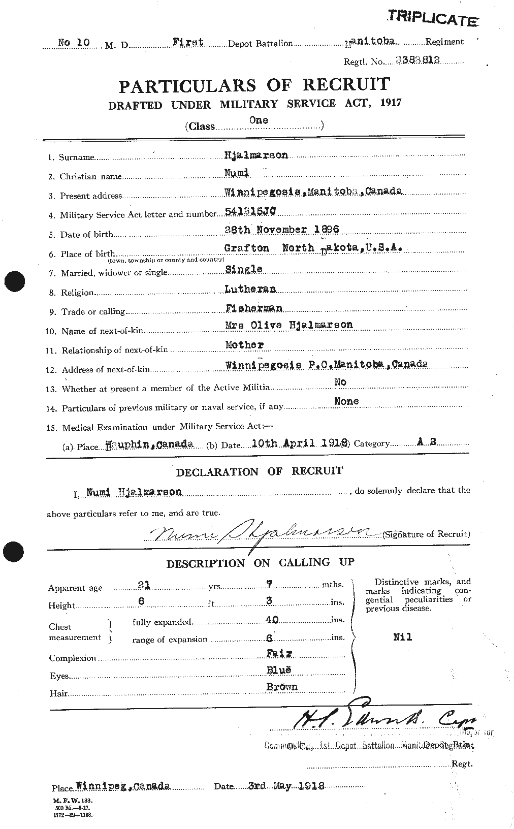 Personnel Records of the First World War - CEF 394690a