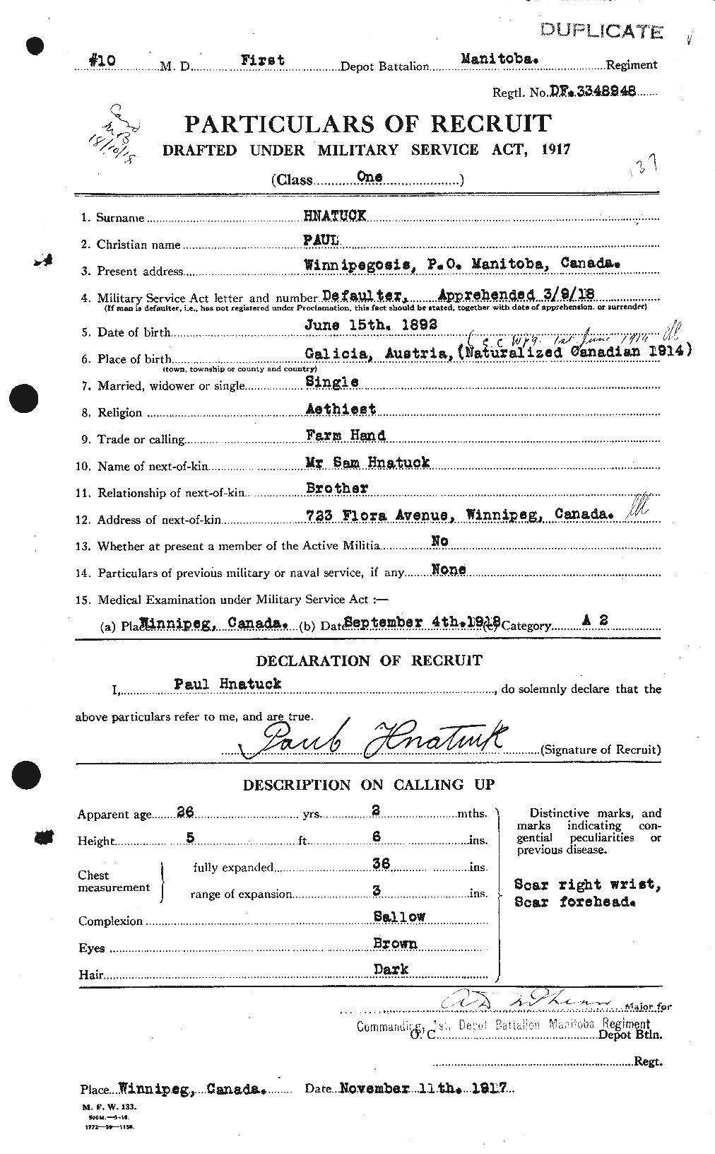 Personnel Records of the First World War - CEF 394718a