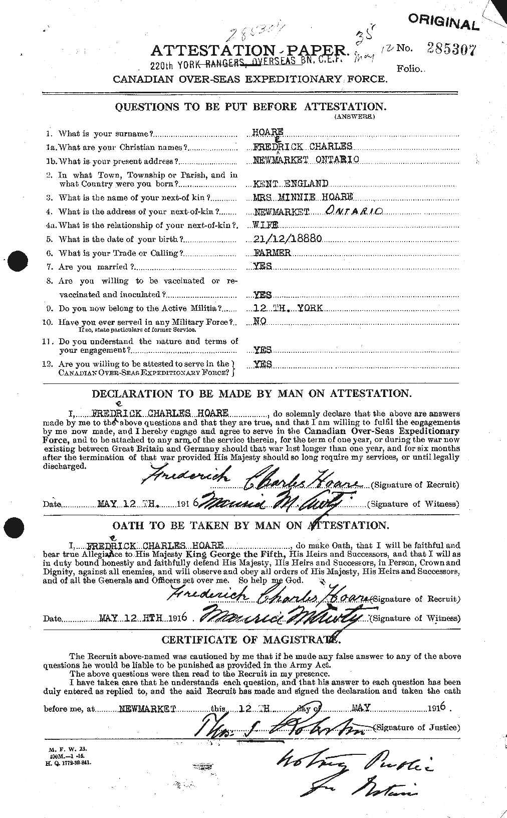 Personnel Records of the First World War - CEF 394828a