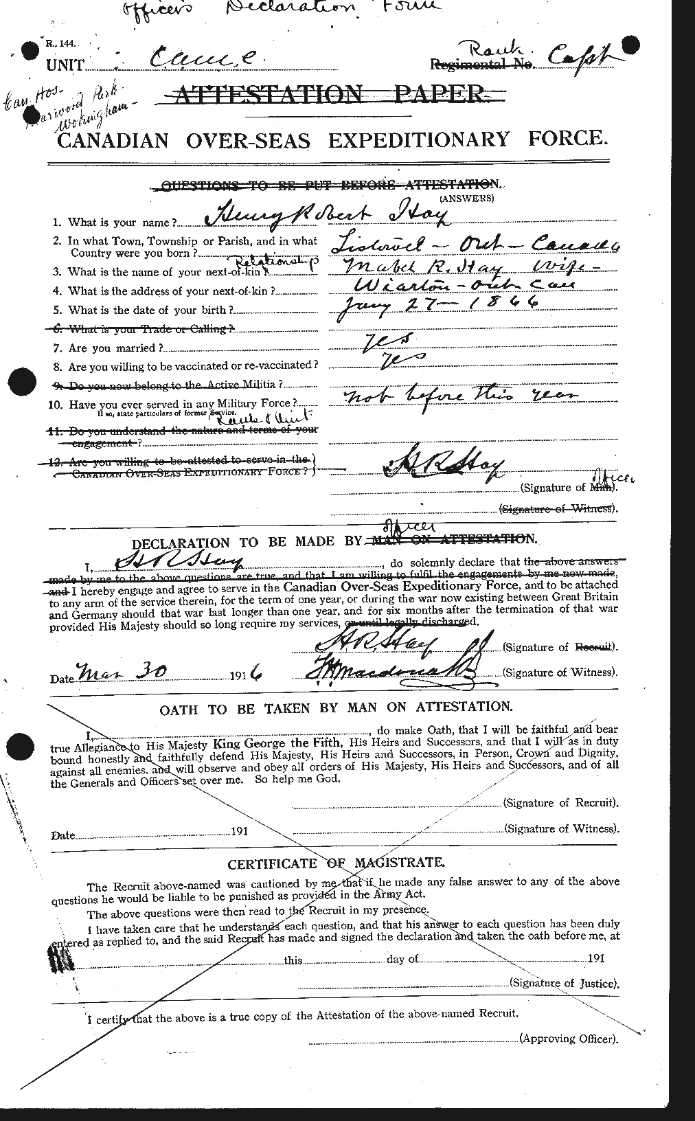 Personnel Records of the First World War - CEF 395609a