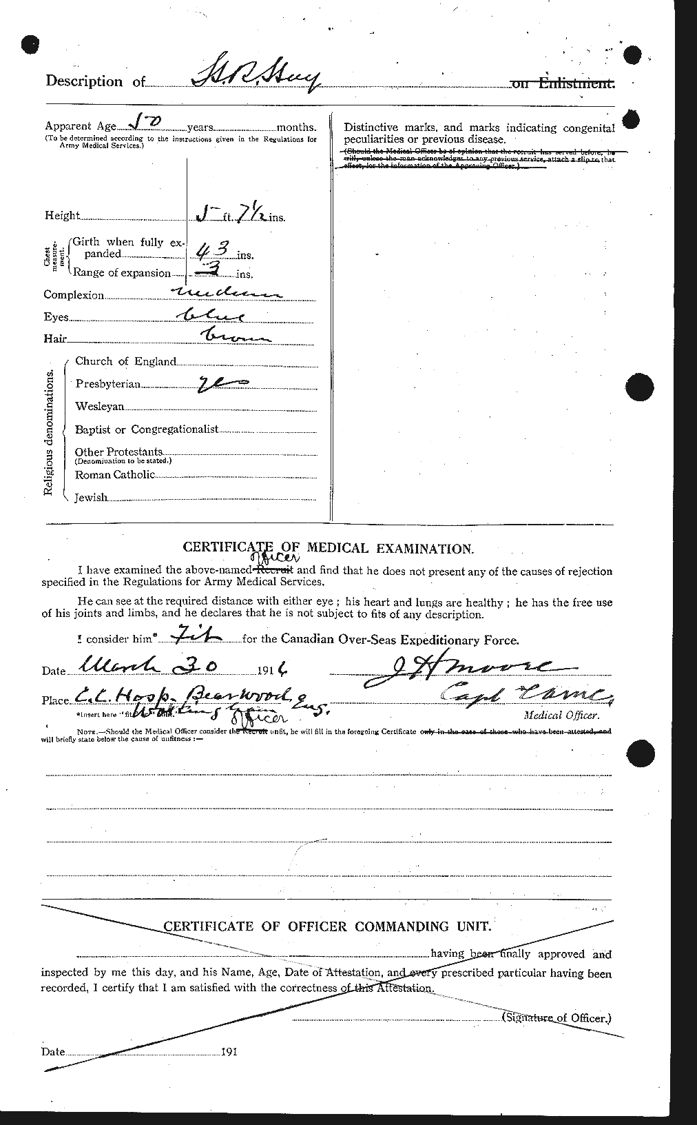 Personnel Records of the First World War - CEF 395609b