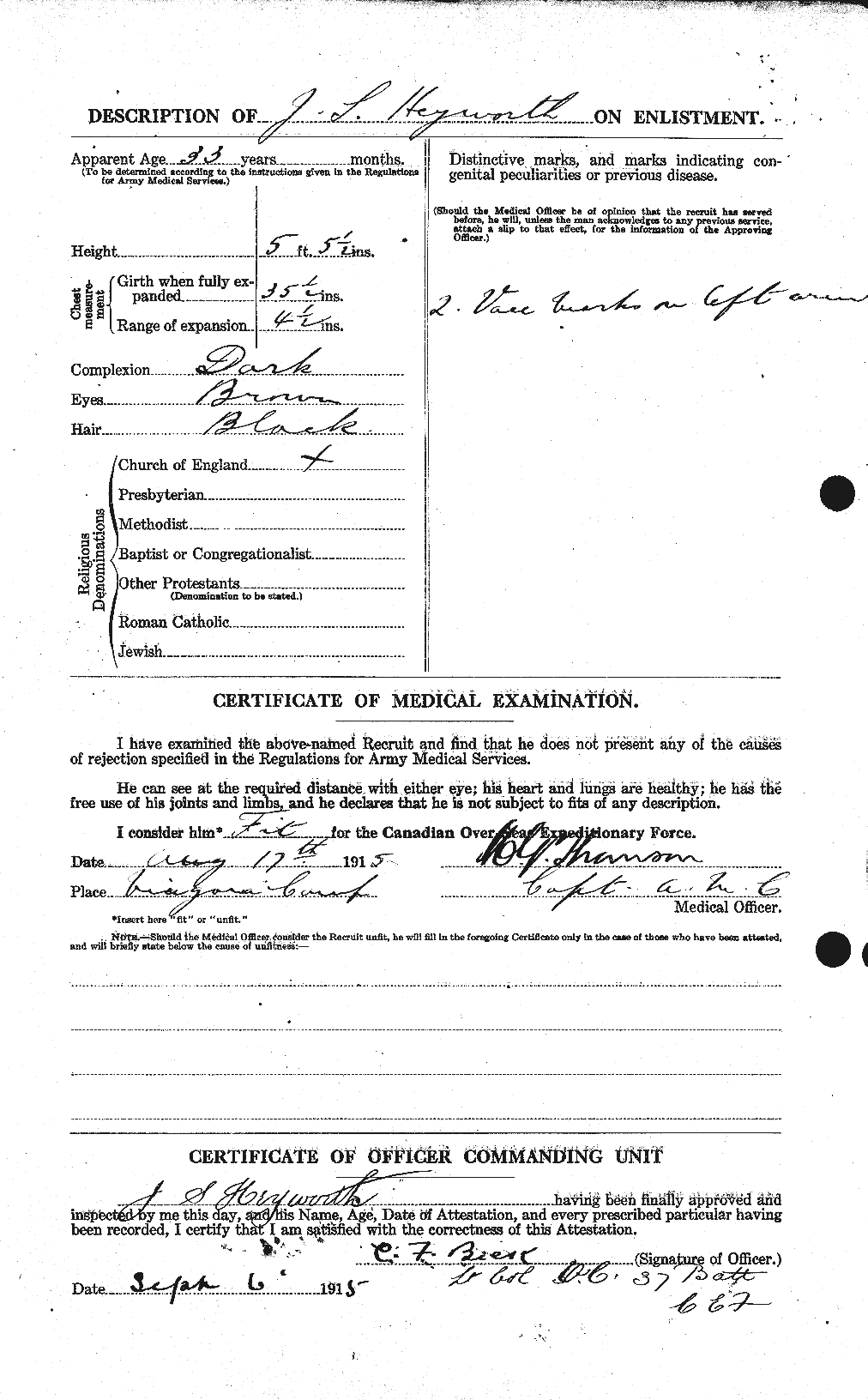 Personnel Records of the First World War - CEF 396137b