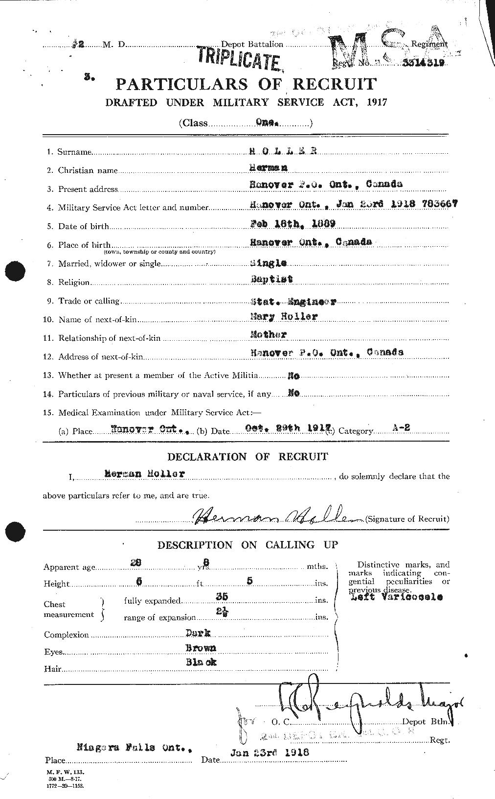 Personnel Records of the First World War - CEF 396307a