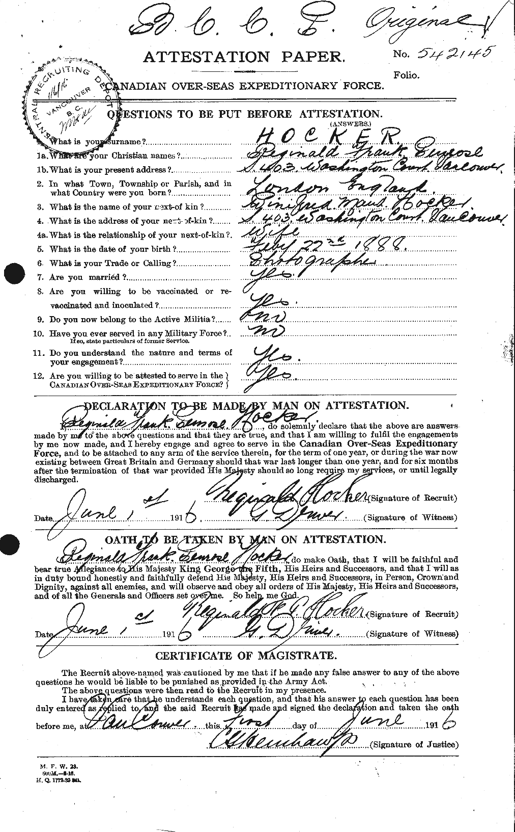 Personnel Records of the First World War - CEF 397682a
