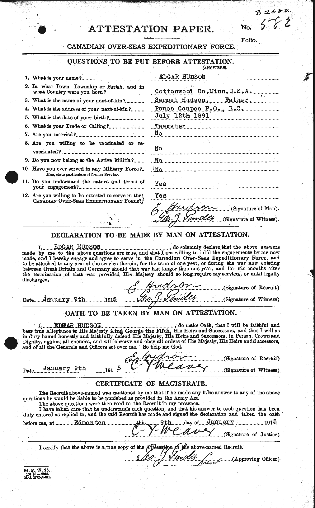 Personnel Records of the First World War - CEF 398887a