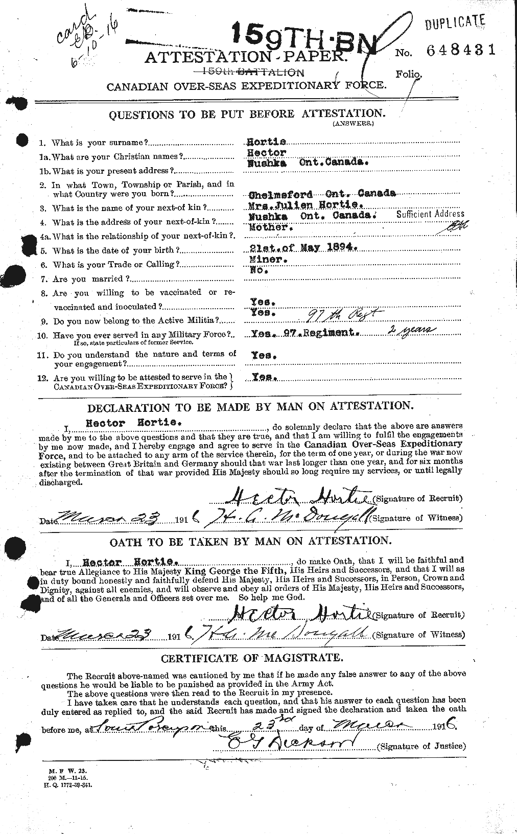 Personnel Records of the First World War - CEF 399804a