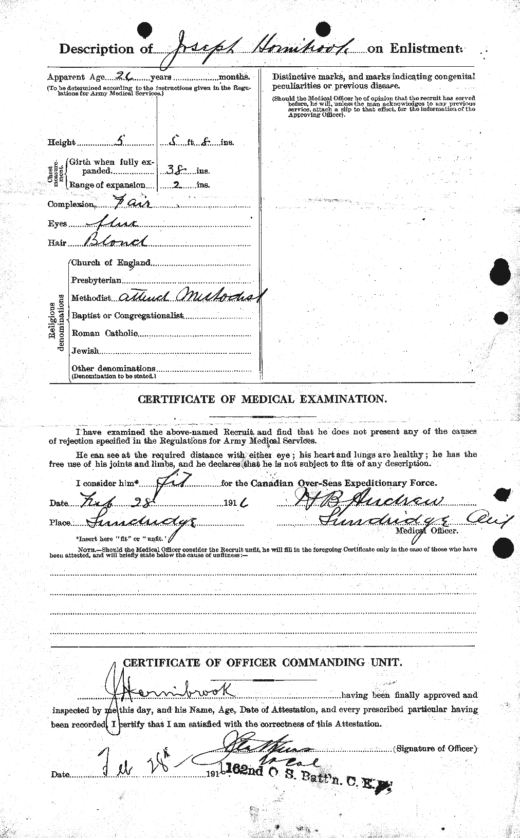 Personnel Records of the First World War - CEF 400801b