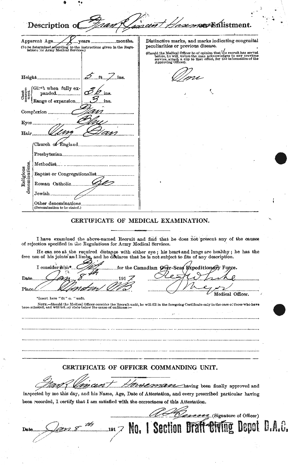 Dossiers du Personnel de la Première Guerre mondiale - CEC 401028b