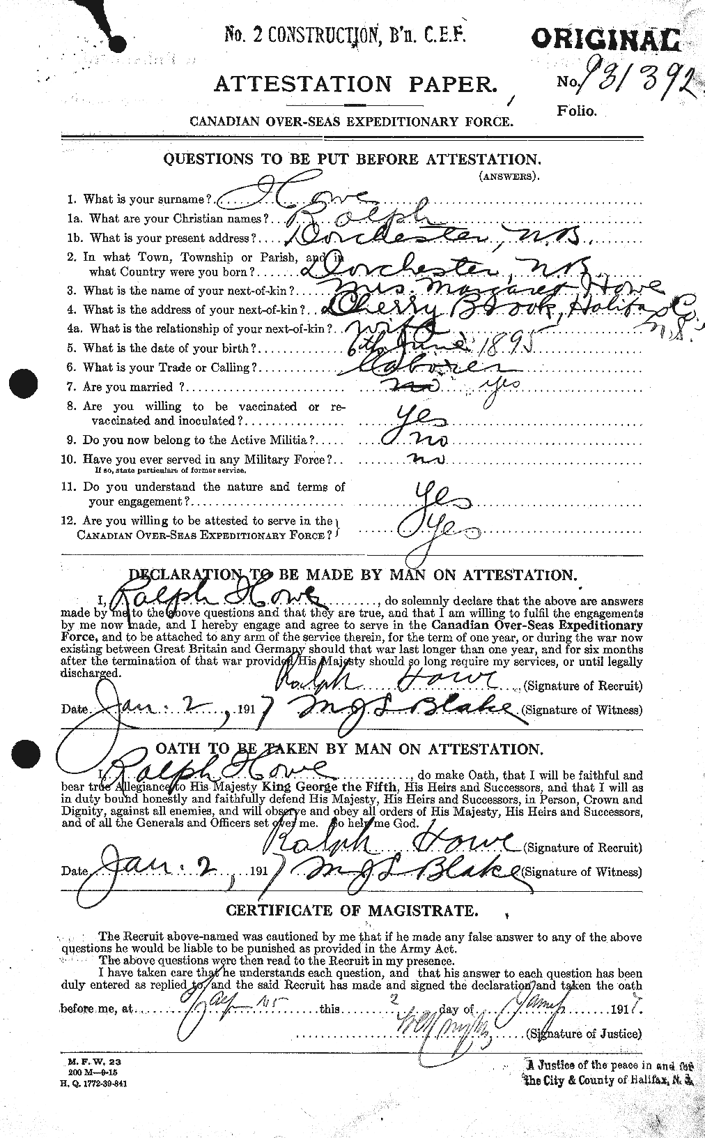 Personnel Records of the First World War - CEF 402084a