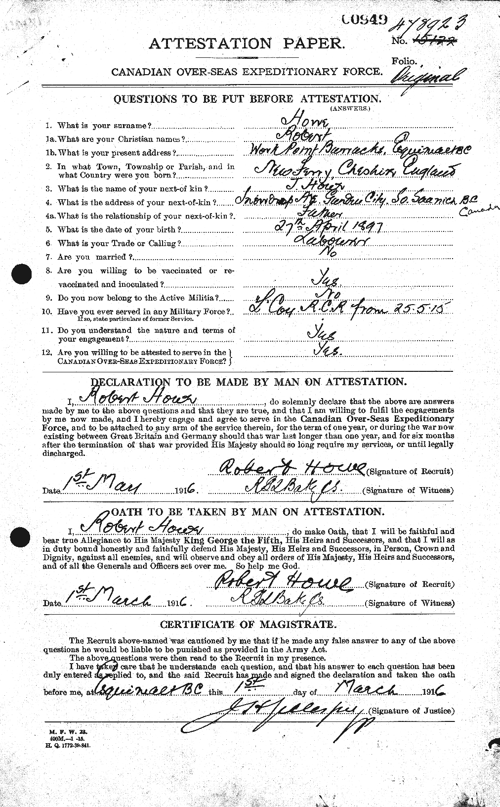 Personnel Records of the First World War - CEF 402093a