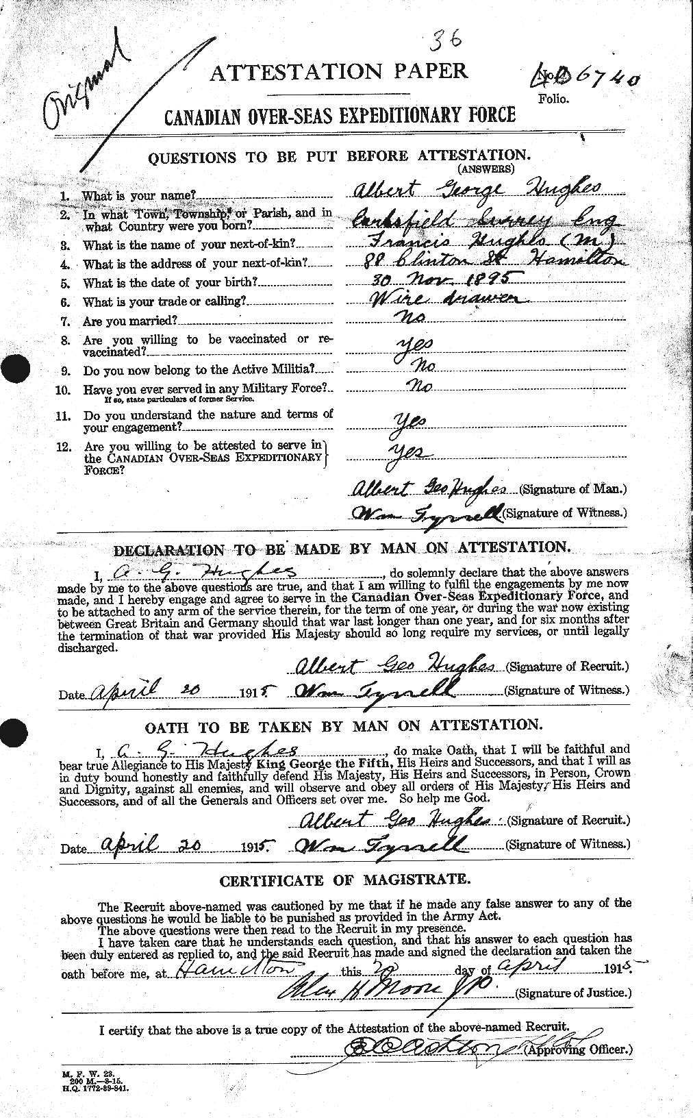 Personnel Records of the First World War - CEF 402525a