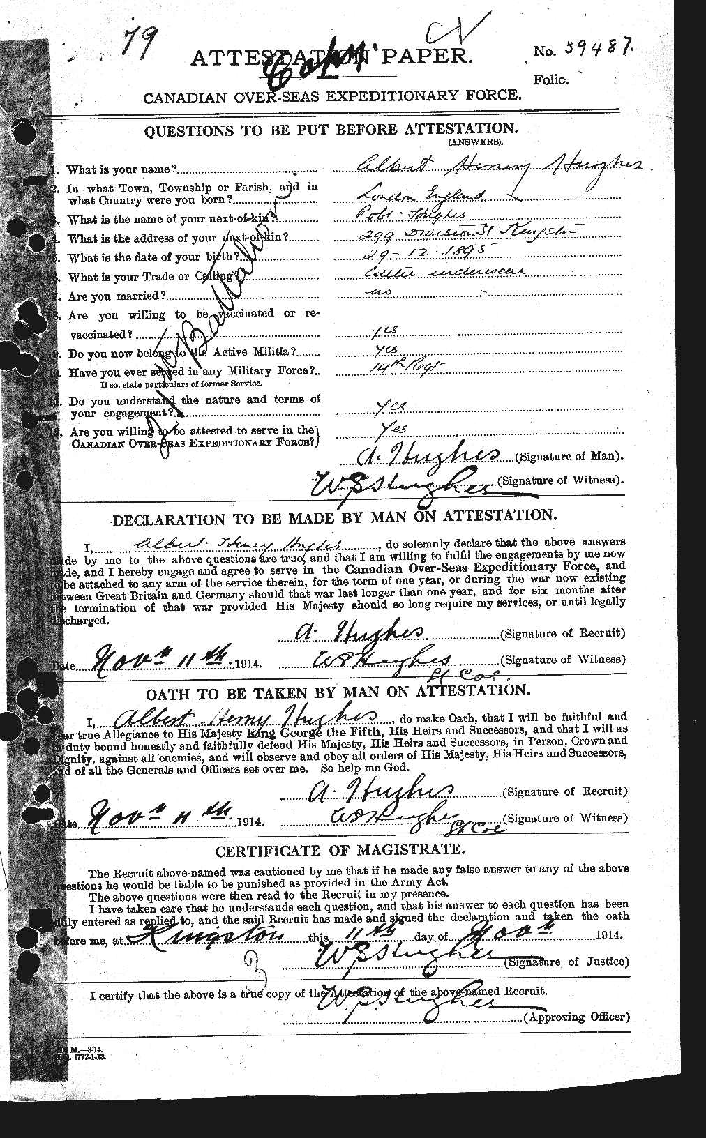 Personnel Records of the First World War - CEF 402526a