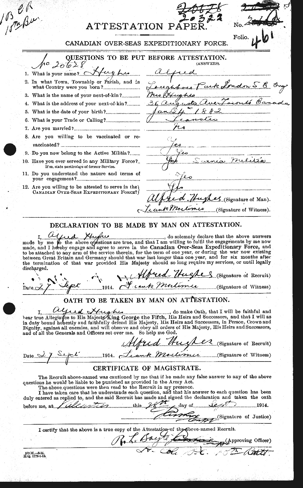 Personnel Records of the First World War - CEF 402535a